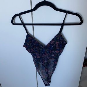 NW floral sheer bodysuit